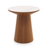 Table d'appoint CASTLE LINE en noyer Clarice - Vue de face I Axodeco.fr