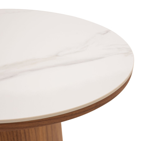 Table d'appoint CASTLE LINE en noyer Clarice - Zoom I Axodeco.fr