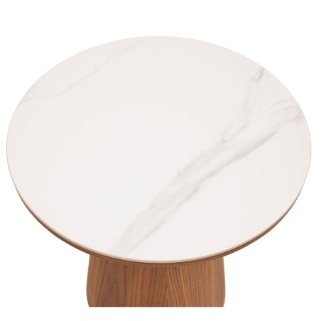 Table d'appoint CASTLE LINE en noyer Clarice - Vue de haut I Axodeco.fr