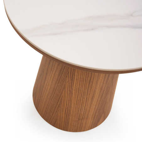 Table d'appoint CASTLE LINE en noyer Clarice - Zoom I Axodeco.fr