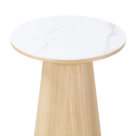 Table d'appoint CASTLE LINE en chêne naturel Clarice - vue de face I Axodeco.fr