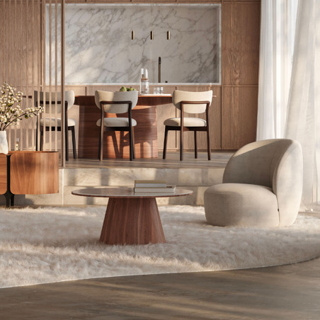 Table basse CASTLE LINE en noyer Clarice - Photo d'ambiance I Axodeco.fr