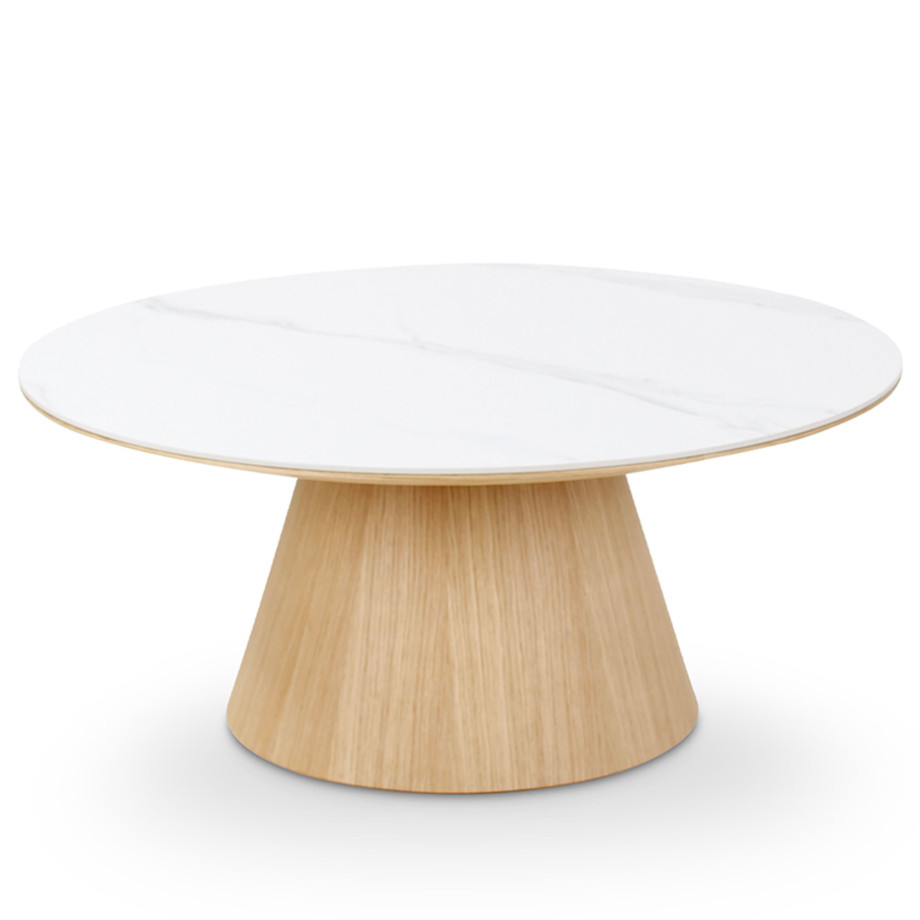 Table basse CASTLE LINE en chêne naturel Clarice - Vue de face I Axodeco.fr