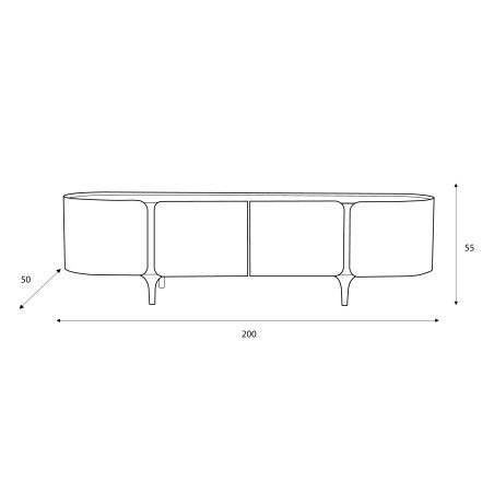 Meuble Esmay CASTLE LINE - Dimensions I Axodeco.fr
