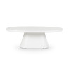 Table basse CASTLE LINE en micro ciment Jade - Coloris blanc - Vue de face I Axodeco.fr