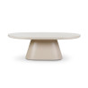 Table basse CASTLE LINE en micro ciment Jade -Coloris beige- Vue de face I Axodeco.fr
