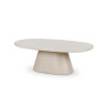 Table basse CASTLE LINE en micro ciment Jade -Coloris beige- Vue  latérale I Axodeco.fr