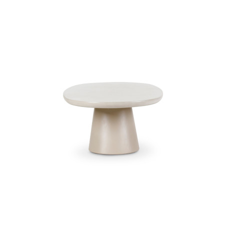Table basse CASTLE LINE en micro ciment Jade -Coloris beige- Vue de côté I Axodeco.fr