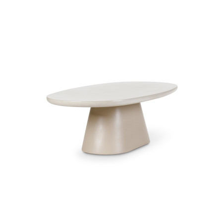 Table basse CASTLE LINE en micro ciment Jade -Coloris beige- Vue latérale I Axodeco.fr