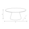 Table basse ronde Clarice CASTLE LINE diamètre 90 cm - Dimensions I Axodeco.fr