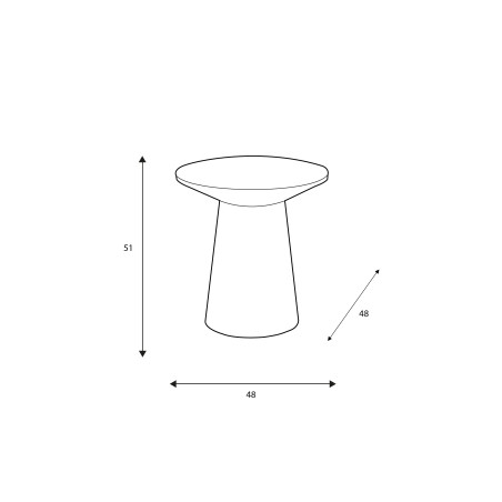 Table d'appoint Clarice CASTLE LINE diamètre 48 cm - Dimensions I Axodeco.fr