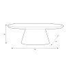 Table basse en microciment Jade CASTLE LINE - Dimensions / Axodeco.fr