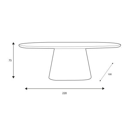 Table basse CASTLE LINE en micro ciment Jade - Dimensions I Axodeco.fr