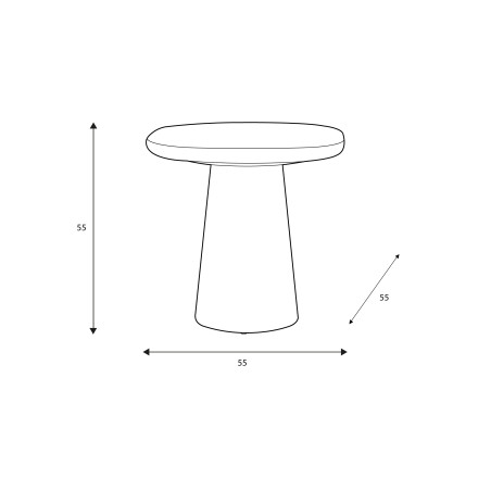 Table d'appoint CASTLE LINE en micro ciment Jade -Dimensions I Axodeco.fr