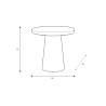 Table d'appoint CASTLE LINE en micro ciment Jade -Dimensions I Axodeco.fr