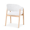 Chaise Conor CASTLE LINE avec pieds en bois naturel coloris Ivory - Vue de dos I Axodeco.fr