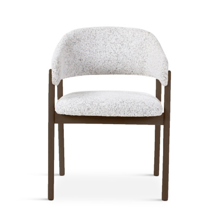 Chaise Conor CASTLE LINE avec pieds en bois naturel coloris Stone - Vue de face I Axodeco.fr