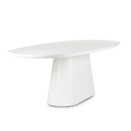 Table basse CASTLE LINE en micro ciment Jade -Coloris snow- Vue latérale I Axodeco.fr