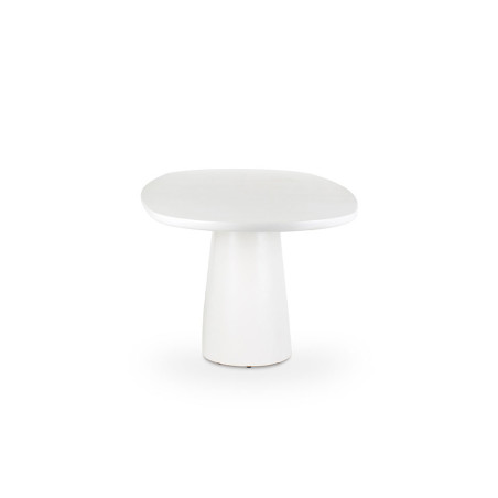 Table basse CASTLE LINE en micro ciment Jade -Coloris snow- Vue de côté I Axodeco.fr