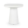 Table d'appoint CASTLE LINE en micro ciment Jade -Coloris snow- Vue de face I Axodeco.fr