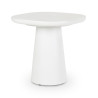 Table d'appoint CASTLE LINE en micro ciment Jade -Coloris snow- Vue latérale I Axodeco.fr
