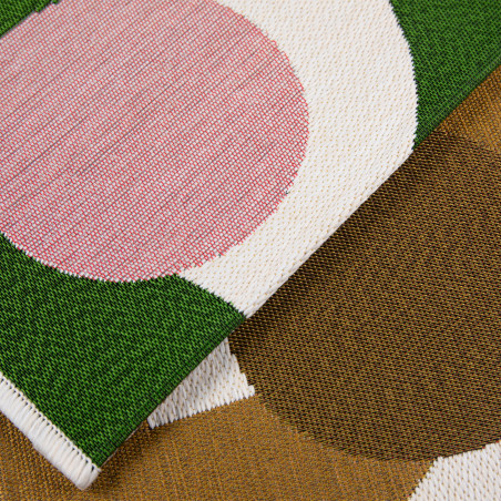 Tapis Tolède IDAHO coloris Vert et Camel I Axodeco.fr