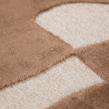 Tapis Touba coloris camel IDAHO - Détail matière I Axodeco.fr