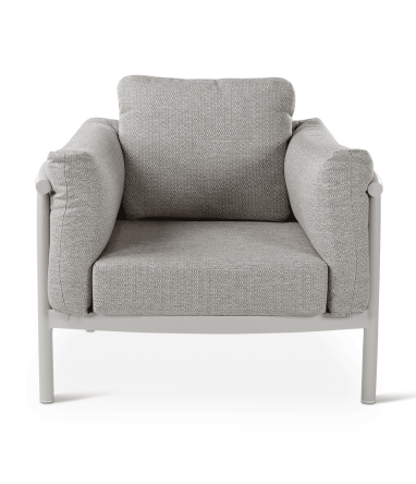 Fauteuil outdoor LIV CASTLE LINE en aluminium - Vue de face I Axodeco.fr