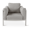 Fauteuil outdoor LIV CASTLE LINE en aluminium - Vue de face I Axodeco.fr