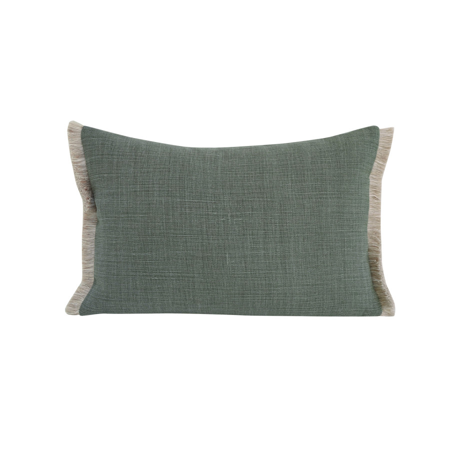 Coussin Apache MÔTHI - 45x30 - coloris sauge - face