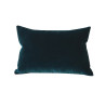 Coussin Honoré MÔTHI - 45x30 - coloris petrol - face