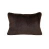 Coussin Peluche MÔTHI - 45x30 - coloris marron - face