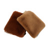 Petite pochette Peluche MÔTHI - coloris terracotta et tabac - face