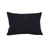 Coussin Plumetis MÔTHI - 45x30 - coloris nuit - face