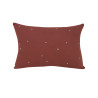 Coussin Plumetis MÔTHI - 45x30 - coloris terracotta - face