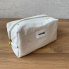 Trousse Plumetis MÔTHI - coloris écru - face