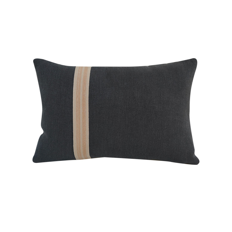 Coussin Otranto MÔTHI - 45x30 - coloris anthracite - face