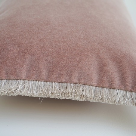 Coussin Ibiza MÔTHI - coloris vieux rose - zoom