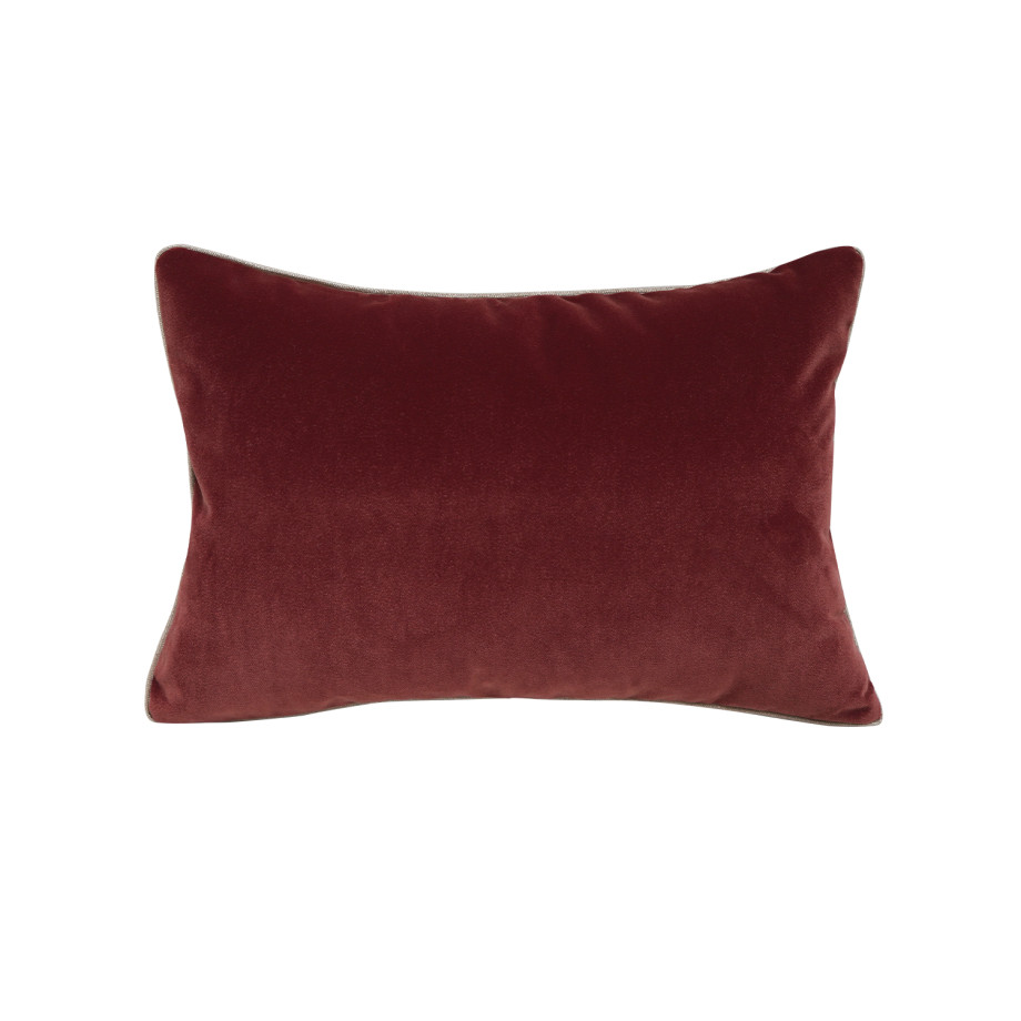 Coussin Rivoli MÔTHI - 45x30 - coloris framboise - face