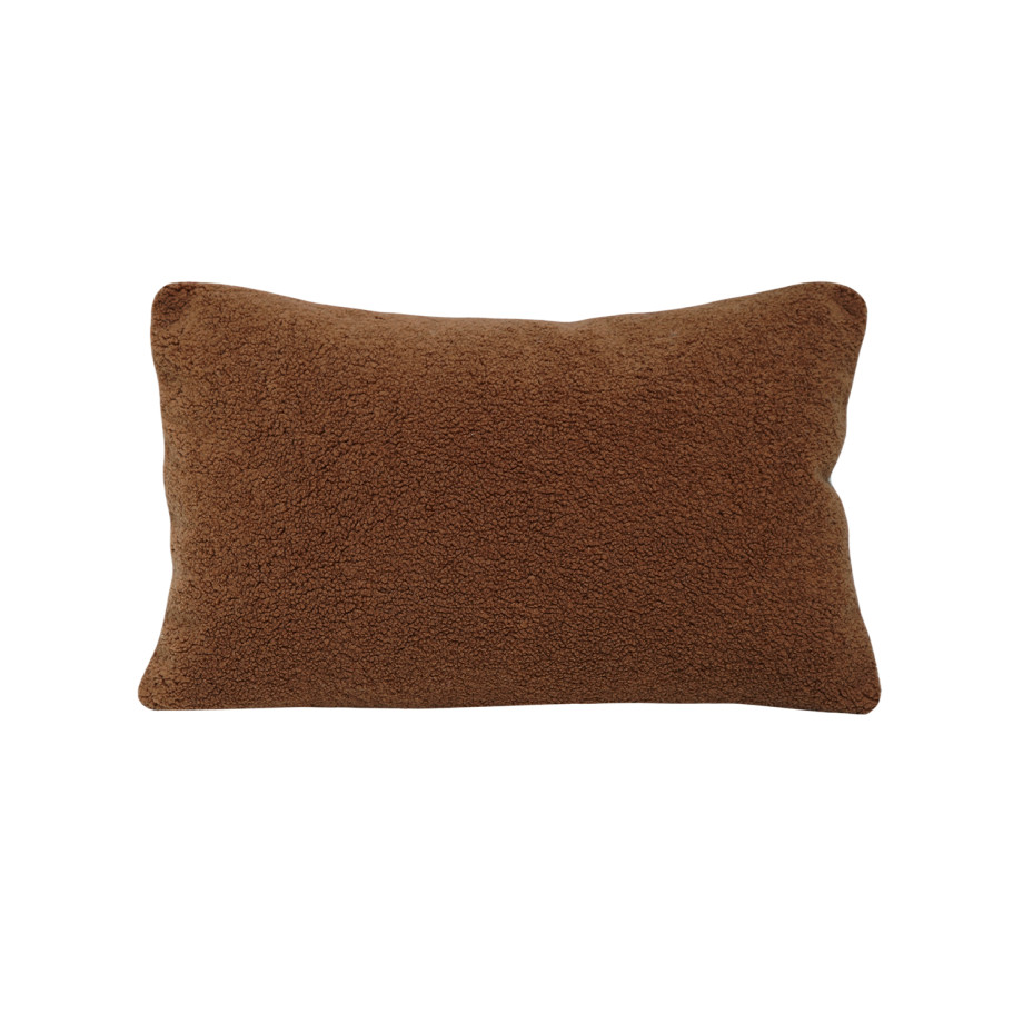 Coussin Teddy MÔTHI - 50x30 - coloris camel - face