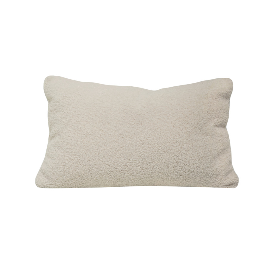 Coussin Teddy MÔTHI - 50x30 - coloris écru - face