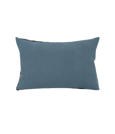 Coussin Linum MÔTHI - 45x30 - coloris bleu grisé - face