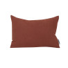 Coussin Linum MÔTHI - 45x30 - coloris brique - face