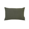 Coussin Linum MÔTHI - 45x30 - coloris kaki - face