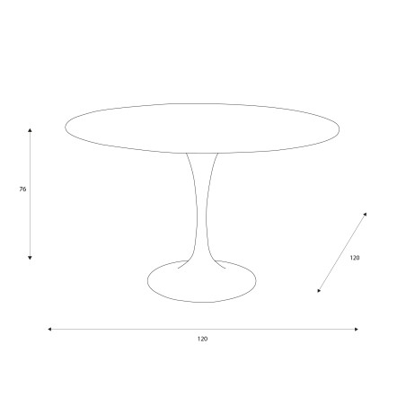 Table de repas Tino Marbre blanc CASTLE LINE - filaire I Axodeco.fr