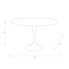 Table de repas Tino Marbre blanc CASTLE LINE - filaire I Axodeco.fr