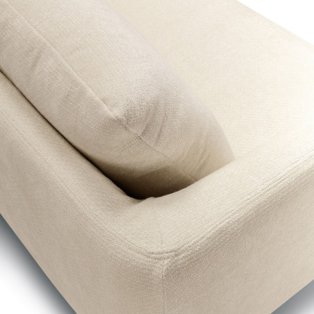 Canapé SITS 2 places en tissu chenille Moa coloris cream avec pieds bois - Zoom matière n°1 I Axodeco.fr