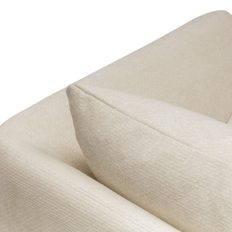 Canapé SITS 2 places en tissu chenille Moa coloris cream avec pieds bois - Zoom matière n°3 I Axodeco.fr